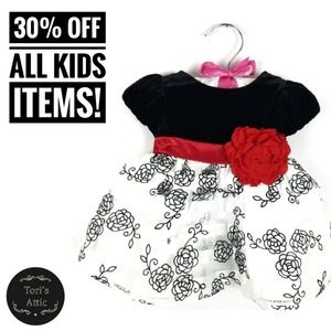 YOUNGLAND | Darling Red White Black Dress 3-6M